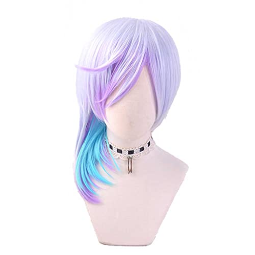 Wig Anime Cosplay Anime-Perücke Paradox Live Cosplay Kanata Yatonokami-Perücke, blaue gemischte lila lange Perücke, Kostüm-Halloween-Perücke, for Halloween, Kostümparty, Anime-Show, Cosplay-Event, Kon von SEIZIS