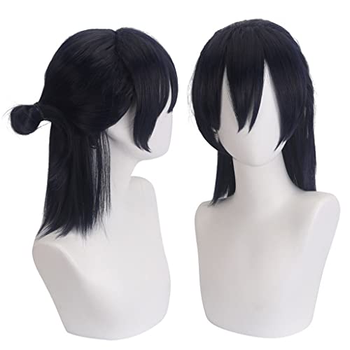 Wig Anime Cosplay Anime Perücke Summer Time Rendering Cosplay Shinpei Ajiro Perücke, Dunkelblaue kurze Perücke, Kostüm-Halloween-Perücke, for Halloween, Kostümparty, Anime-Show, Cosplay-Event, Konzert von SEIZIS