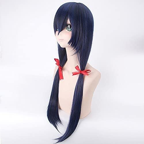 Wig Anime Cosplay Perücke for Anime Perücken Cosplay Weihnachten Cosplay Perücke Love Live Sonoda Umi Deep Sea Blue Mischfarbe Cos Perücke Farbe: Zf80-12 (Schwarz Blau) von SEIZIS