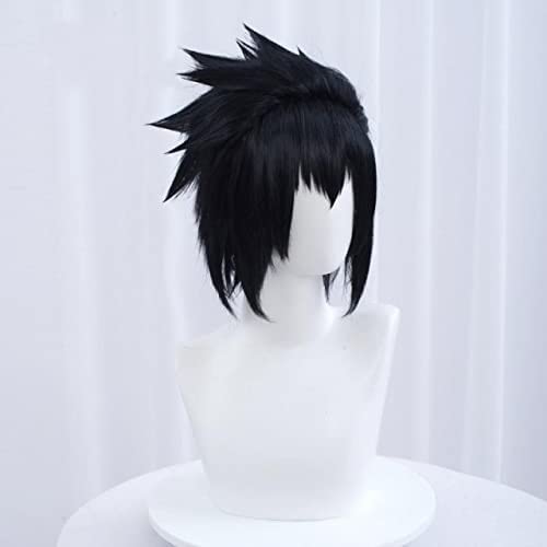 Wig Anime Cosplay Sasuke Uchiha Cosplay Men Short Black Wig Cosplay Anime Cosplay Wig Heat Resistant Synthetic Wigs von SEIZIS