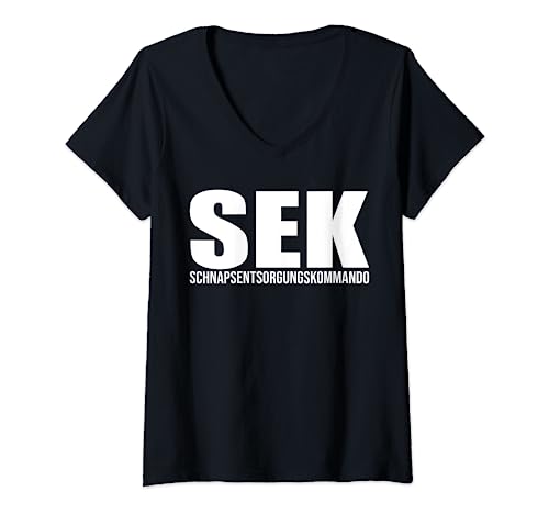 Damen SEK Schnapsentsorgungskommando Sauf Polizei T-Shirt mit V-Ausschnitt Damen SEK Schnapsentsorgungskommando Sauf Polizei T-Shirt mit V-Ausschnitt von SEK - Schnapsentsorgungskommando Merch