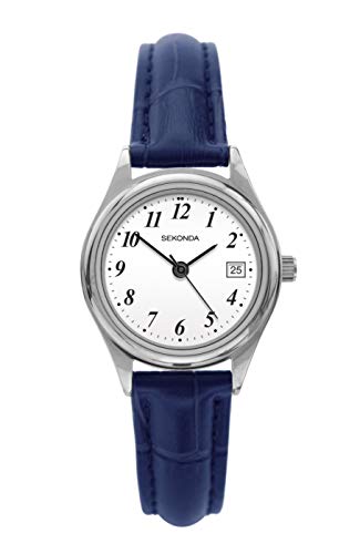 Sekonda 2902 Quarzuhr für Damen, analog, klassisches Display und Lederband, blaues Armband/silbernes Gehäuse Sekonda 2902 Quarzuhr für Damen, analog, klassisches Display und Lederband, blaues Armband/silbernes Gehäuse von SEKONDA