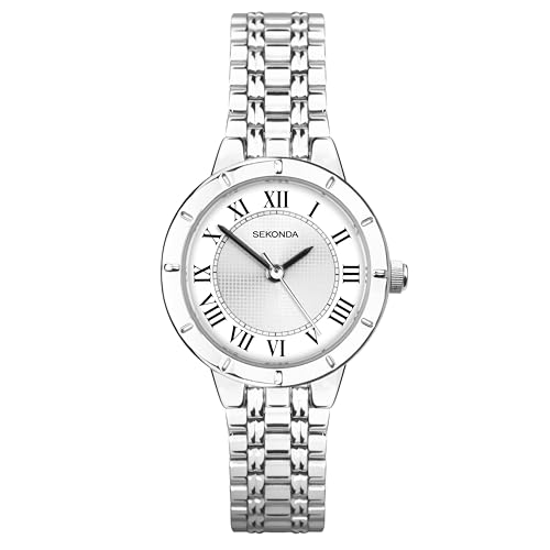 Sekonda 4338 – Armbanduhr Damen, Armband aus Edelstahl Farbe Silber von SEKONDA