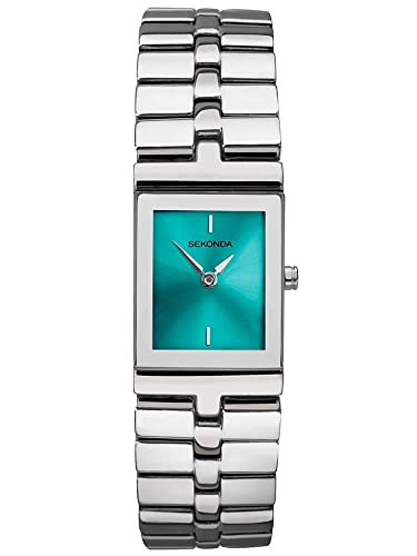 Sekonda Damen Türkis Uhr 40318, silber, Modern von SEKONDA