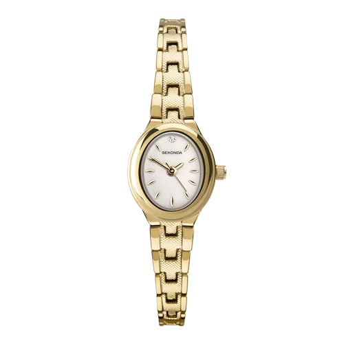 Sekonda Damen Armbanduhr mit Perlmutt Zifferblatt Analog-Anzeige und Gold Legierung Armband 4547.2700000000004 von SEKONDA