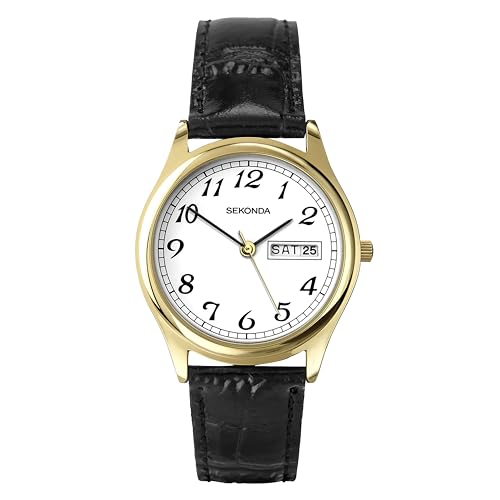 Sekonda Herren Analog Quarz Uhr mit Paqué or Armband 3925.27 von SEKONDA