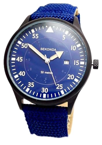 SEKONDA Herren-Armbanduhr 1795 mit Datumsanzeige, blau von SEKONDA