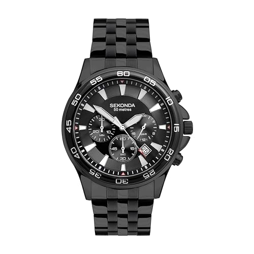 Sekonda Unisex-Erwachsene Analog Japanisches Quarzwerk Uhr mit Edelstahl Armband 30195 von SEKONDA