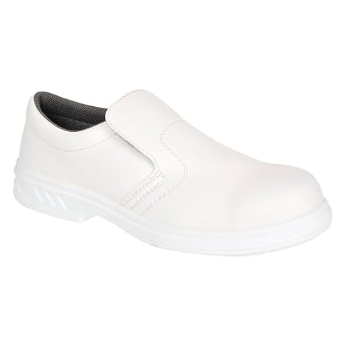 Sekureco Slip On O2 FW58 Arbeitsschuhe aus Mikrofaser, weiß, 45 EU von SEKURECO