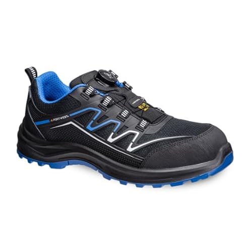 Sekureco Sportschuhe aus Verbundwerkstoff KPU und Mesh S1PS ESD SR FO FT32, Schwarz/Blau, 39 EU Sekureco Sportschuhe aus Verbundwerkstoff KPU und Mesh S1PS ESD SR FO FT32, Schwarz/Blau, 39 EU von SEKURECO
