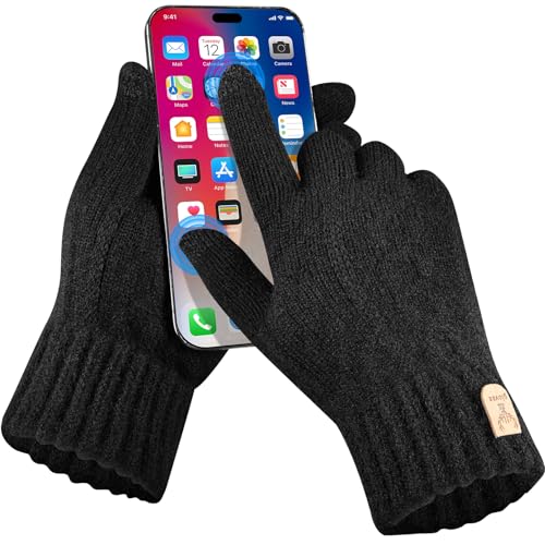 SELBATON Winter Warme Handschuhe Stricken Weiche Handschuhe Outdoor Fahren Radfahren Schreiben Angeln Laufen Skifahren für Männer und Frauen von SELBATON