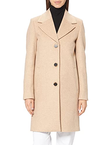 SELECTED FEMME BLACK Damen SLFNEW SASJA Wool Coat B Mantel, Beige/Pattern:Melange, 38 von SELECTED FEMME