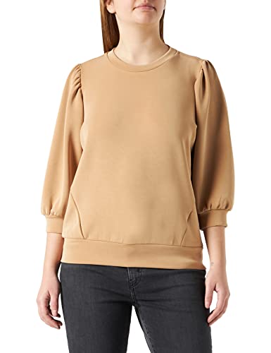 SELECTED FEMME Damen Slftenny 3/4 Sweat Top Noos, Tannin, S von SELECTED FEMME BLACK