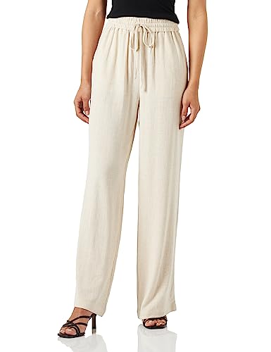 SELECTED FEMME A/S Damen Slfviva-gulia Hw Long Linen Pant Noos Hosen, Sandshell, 42 EU von SELECTED FEMME