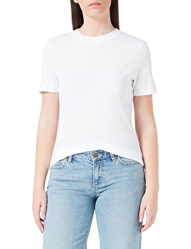 SELECTED FEMME Basic Kurzarm T-Shirt Dünnes Oberteil aus Bio Baumwolle Rundhalsausschnitt SLFMYESSENTIAL von SELECTED FEMME