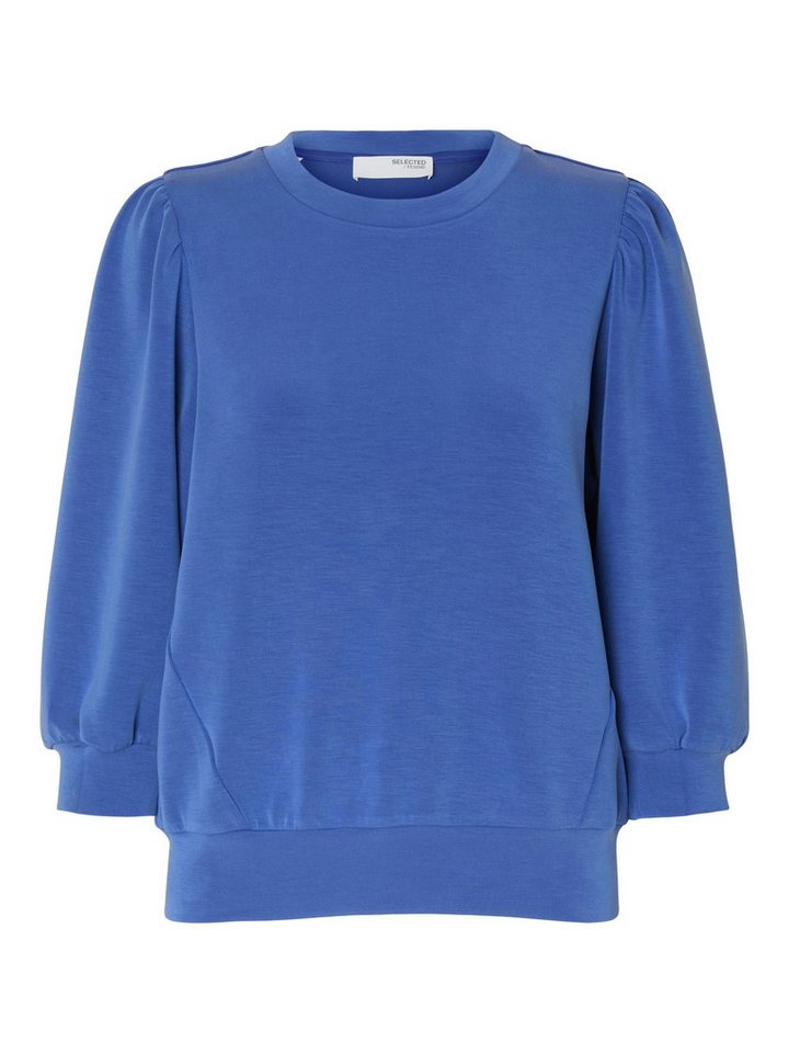 SELECTED FEMME Blusenshirt locker geschnitten Rundhalsausschnitt SLFTENNY 3/4 SWEAT TOP NOOS von SELECTED FEMME