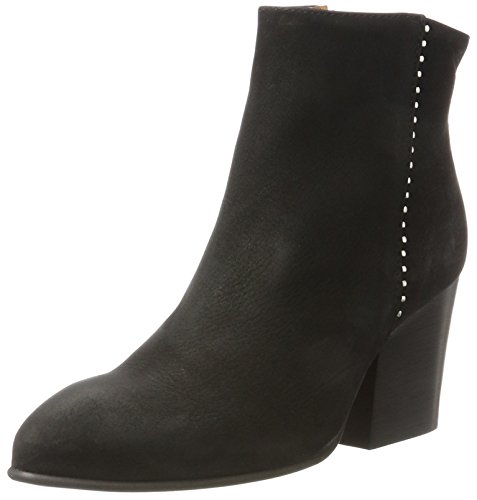 SELECTED FEMME Damen SFAMBER Heel Studs Nubuck Boot Stiefel, Schwarz (Black) von SELECTED FEMME