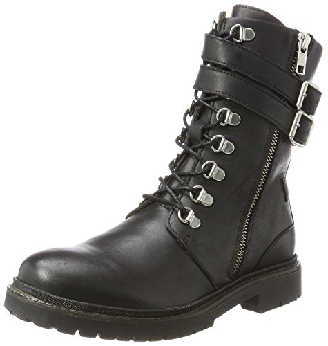 SELECTED FEMME Damen SFKIM Military LACE UP Biker Boots, Schwarz (Black) von SELECTED FEMME