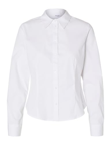 SELECTED FEMME Damen SLFAMIRA LS Fitted Shirt NOOS Bluse, Bright White, 36 von SELECTED FEMME