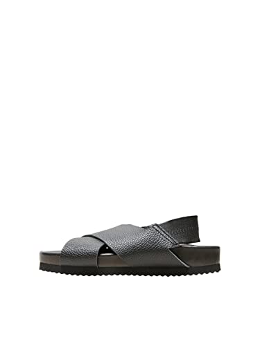 SELECTED FEMME Damen SLFELF Strap Sandal B Plateausandalen, Schwarz (Black Black) von SELECTED FEMME