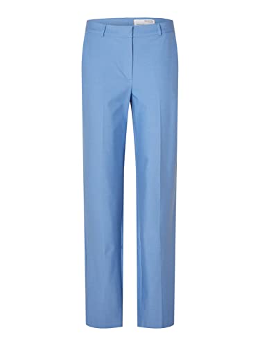 SELECTED FEMME Damen SLFELIANA MW Straight Pant B NOOS Hose, Ultramarine/Detail:Melange, 36/32 von SELECTED FEMME