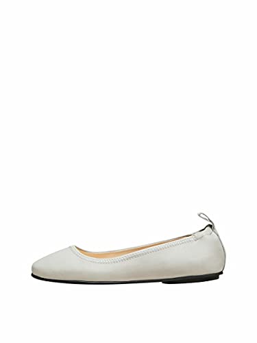 Selected femme Damen SLFEMMA Leather Ballerina B Ballerinas, Drizzle, 38 EU von SELECTED FEMME