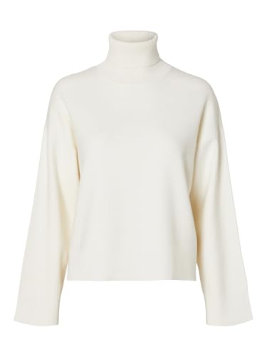 SELECTED FEMME Damen SLFKAMMA LS Knit ROLL Neck NOOS Strickpullover, Black, L von SELECTED FEMME