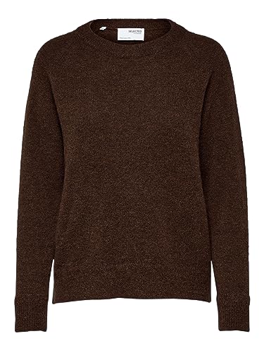 Damen Selected Rundhals Strickpullover Lockerer Feinstrick Wollpullover SLFLULU Sweater Damen Selected Rundhals Strickpullover Lockerer Feinstrick Wollpullover SLFLULU Sweater von SELECTED FEMME