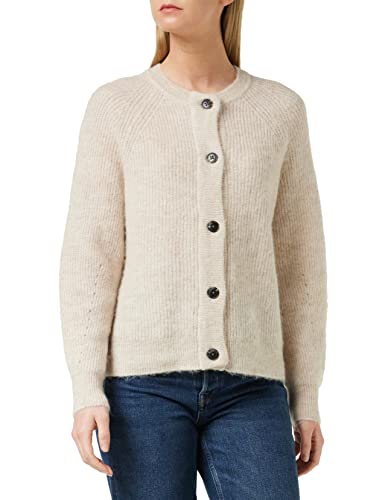 SELECTED FEMME Damen Slflulu Ls Knit Short Cardigan Noos Strickjacken, Birch, M EU von SELECTED FEMME