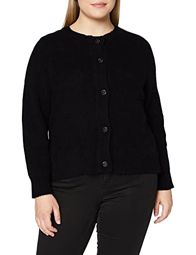 SELECTED FEMME Damen Slflulu Ls Knit Short Cardigan Noos Strickjacken, Black, L EU von SELECTED FEMME