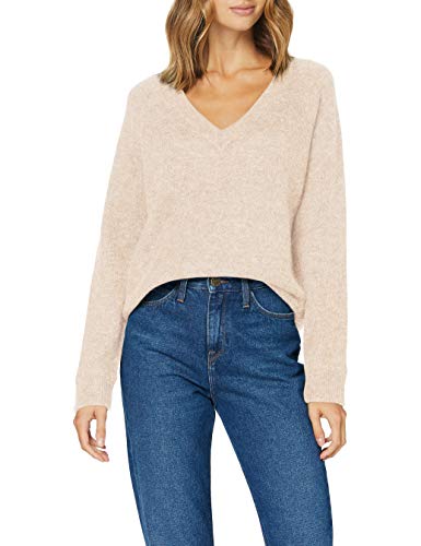 SELECTED FEMME Damen Slflulu Knit V-neck Noos Pullover, Birch, XS EU von SELECTED FEMME