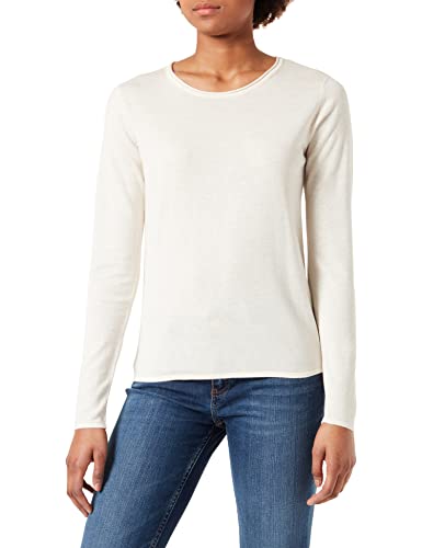 SELECTED FEMME Damen SLFLYDIA LS Knit O-Neck B NOOS Pullover, Birch/Detail:Melange, M von SELECTED FEMME