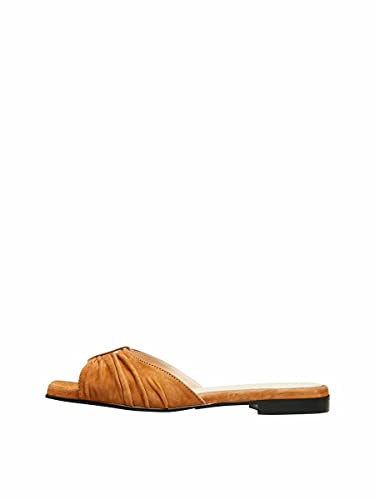 Selected Femme Damen SLFMALLE Suede Slider B Sandale, Sudan Brown, 36 EU von SELECTED FEMME