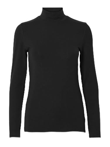 SELECTED FEMME Damen SLFMANJA LS HIGH Neck NOOS Langarmshirt, Black, Small von SELECTED FEMME