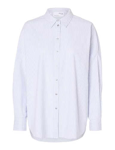 SELECTED FEMME Damen SLFNOVA LS Oxford Shirt NOOS Hemd, Bright White/Stripes:Endless Sky, 42 SELECTED FEMME Damen SLFNOVA LS Oxford Shirt NOOS Hemd, Bright White/Stripes:Endless Sky, 42 von SELECTED FEMME