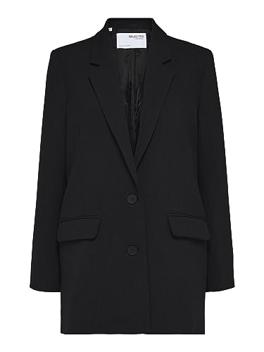 SELECTED FEMME Damen SLFRITA LS Relaxed Black NOOS Blazer, 38 von SELECTED FEMME