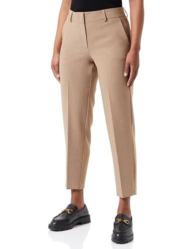 SELECTED FEMME Damen SLFRITA-RIA MW Crop Pant Mel NOOS Stoffhose, Camel/Detail:Melange, 38 von SELECTED FEMME