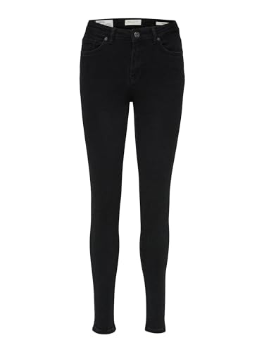 Selected Femme Damen SLFSOPHIA MW Skinny U NOOS Jeans, Black Denim, 32/32 von Selected Femme