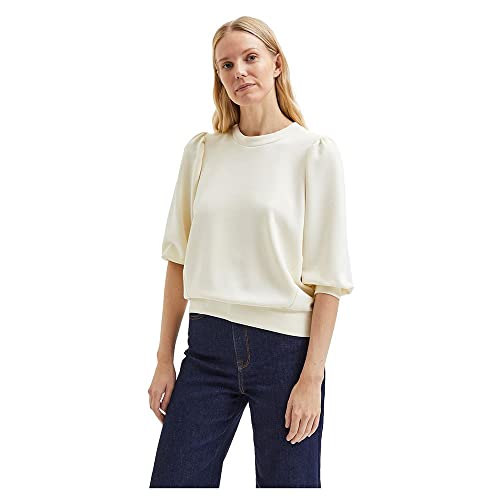 SELECTED FEMME Damen SLFTENNY 3/4 Sweat TOP NOOS Sweatshirt, Birch, M von SELECTED FEMME