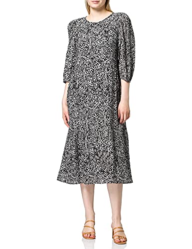 SELECTED FEMME Damen Slfviole 3/4 Midi Aop Dress B Noos Kleid, Schwarz, 36 EU von SELECTED FEMME