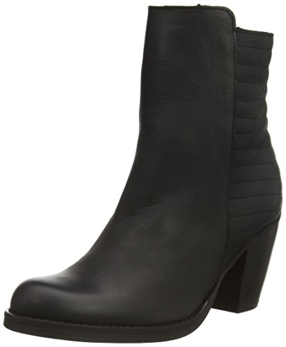 SELECTED FEMME Damen Sfgrace Padded Leather F Biker Boots, Schwarz (Black) von SELECTED FEMME