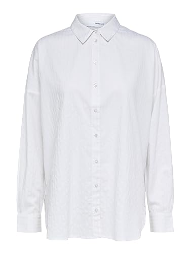 SELECTED FEMME Damen Slflina-sanni Shirt Noos Bluse, Bright White, 40 EU von SELECTED FEMME