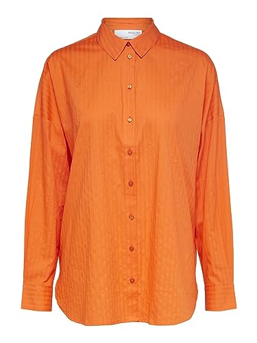 SELECTED FEMME Damen Slflina-sanni Shirt Noos Bluse, Orangeade, 42 EU von SELECTED FEMME