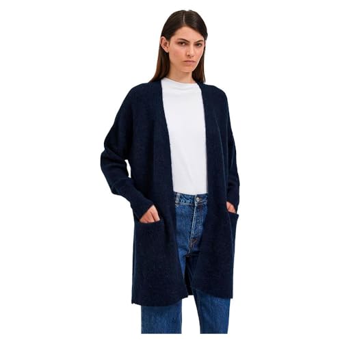 SELECTED FEMME Damen Slflulu New Ls Knit Long Cardigan B Noos Strickjacke, Dark Sapphire, L EU von SELECTED FEMME