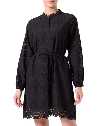 SELECTED FEMME Damen Slftatiana Short Embr Dress Noos Blusenkleid, Schwarz, 38 EU von SELECTED FEMME