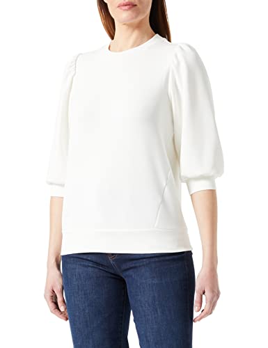 SELECTED FEMME Damen Slftenny 3/4 Sweat Top Noos Shirt, Snow White, M EU von SELECTED FEMME