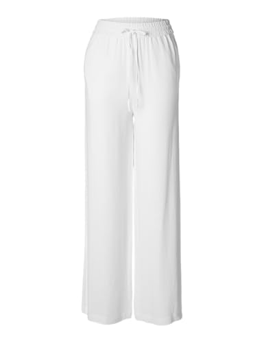 SELECTED FEMME Damen Slfviva-gulia Hw Long Linen Pant Noos Stoffhose, Snow White, 34 EU von SELECTED FEMME