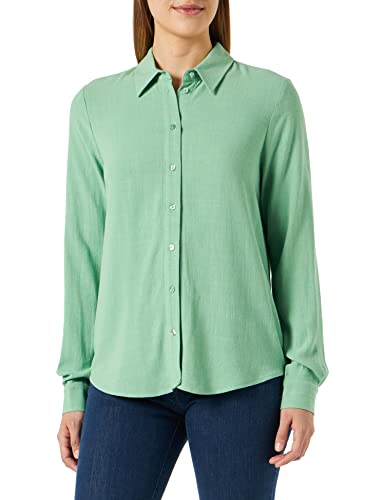 Selected Damen Hemd Bluse Legere Sommer Tunika Canvas Shirt Langarm Oberteil, Farben:Grün, Größe:34 von SELECTED FEMME