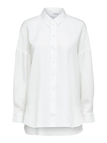 SELECTED FEMME Women's SLFSANNI LS Shirt NOOS Bluse, Snow White, 36 von SELECTED FEMME