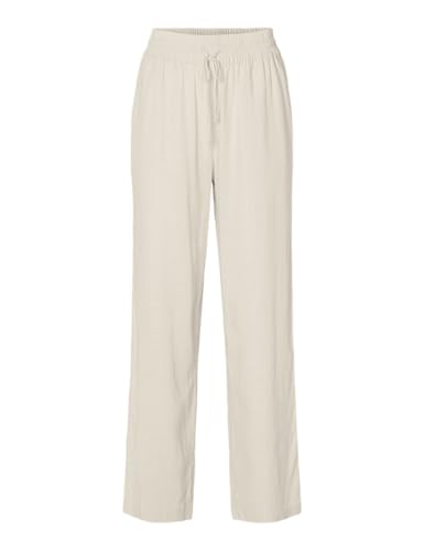 SELECTED FEMME A/S Damen Slfviva-gulia Hw Long Linen Pant Noos Hosen, Sandshell, 40 EU von SELECTED FEMME